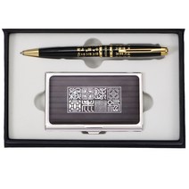 훈민정음볼펜+수복창살문블랙자개명함, 1, 블랙