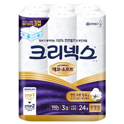 크리넥스 3겹 데코 앤 소프트 화장지, 35m, 24개입, 1개