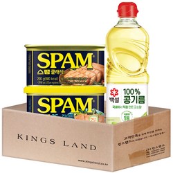 스팸25%라이트200g+스팸클래식200g+ (증정)콩기름 0.5L, 1세트, 900g