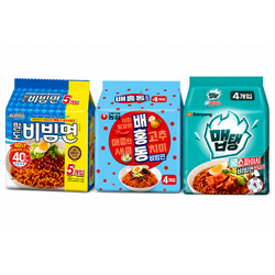 팔도 비빔면 5p + 농심 배홍동 4p + 삼양 맵탱 쿨스파이시 4P, 1세트