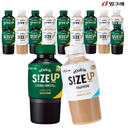 빙그레 아카페라 사이즈업 커피 음료 350ml  2종 총20입(디카페인아메리카노10+바닐라라떼10)