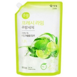 순샘 주방세제 라임 리필, 3개, 1.2L