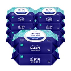 모나리자 내추럴 클래식 물티슈 캡형, 10개, 100매입, 40g