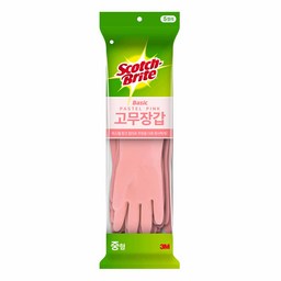 스카치브라이트 베이직 고무장갑 5p - 파스텔핑크, 당신의 주방 필수 아이템!