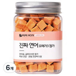 페페로니 강아지 진짜 오메가3 져키, 연어, 180g, 6개