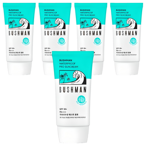 부쉬맨 워터프루프 프로 선크림 SPF50+ PA++++, 50g, 5개