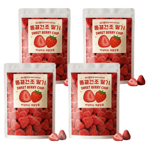 비니플랑센 동결건조 딸기 스윗베리칩, 110g, 4개