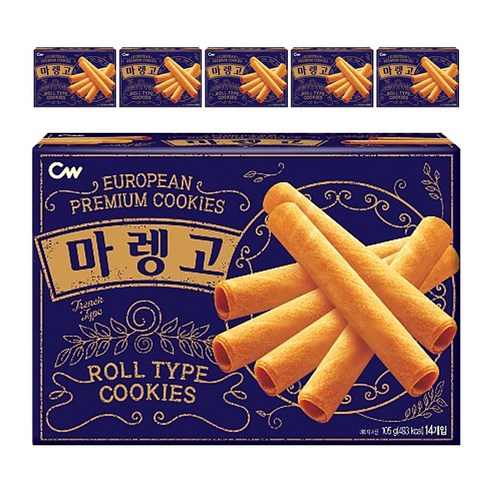청우식품 마렝고 과자, 105g, 6개