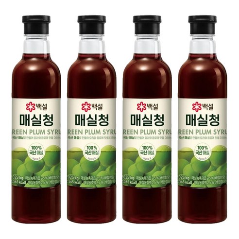 백설 매실청, 1.025kg, 4개