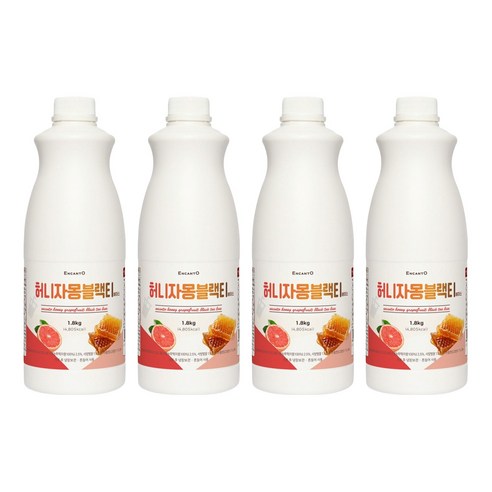 엔칸토 허니자몽블랙티 음료베이스, 4개, 1.8kg