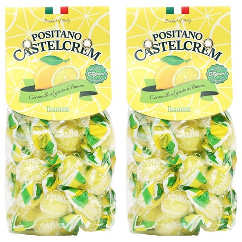 포지타노 카스텔크램 캔디 레몬, 200g, 2개