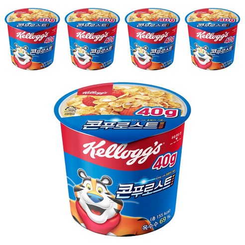 콘푸로스트 컵 시리얼, 40g, 5개