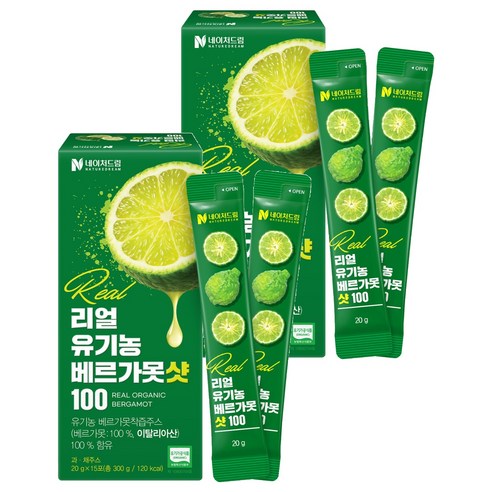 네이처드림 리얼 유기농 베르가못샷100 스틱형 착즙액