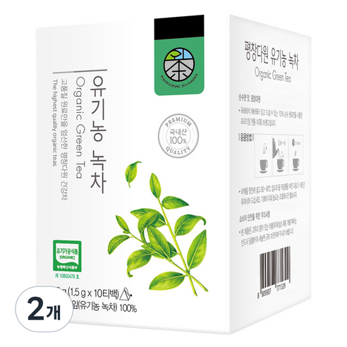 평창다원 유기농 녹차, 1.5g, 10개입, 2개