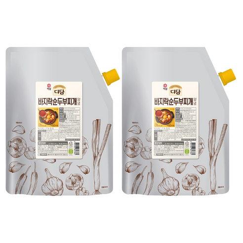 다담 순두부찌개양념, 2kg, 2개
