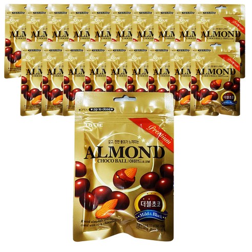 롯데 아몬드 초코볼, 70g, 20개