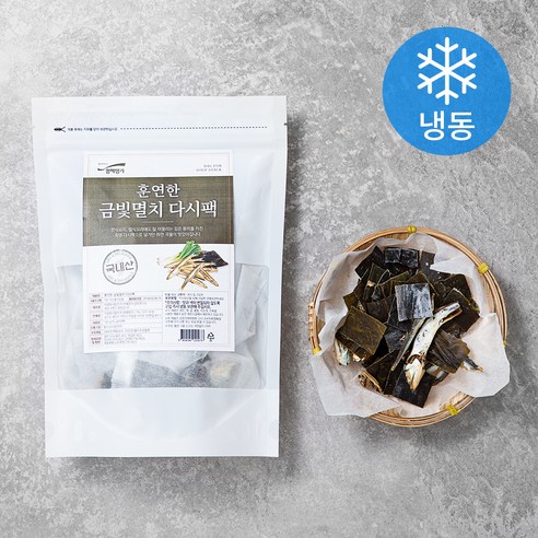 청해명가 훈연한 금빛멸치 다시팩 (냉동)