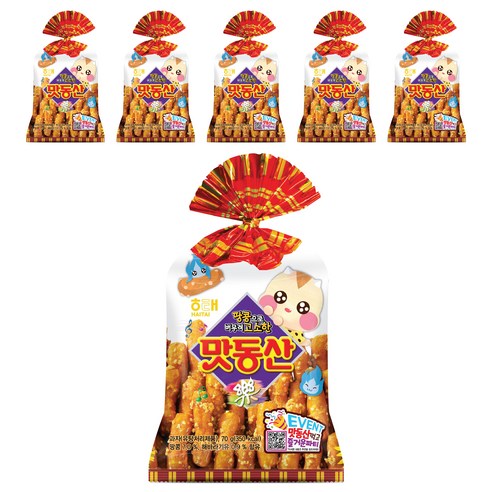 해태제과 맛동산, 70g, 6개