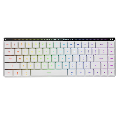 에이수스 ROG FALCHION LOW PROFILE RX 영문 스위치 유무선 게이밍 키보드, 화이트, 단일상품, 적축