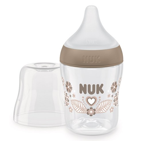 누크 퍼펙트매치 젖병 + 젖꼭지 S 세트, 하트, 150ml, 1세트