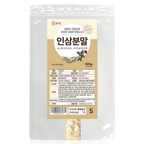 윤고집 국내산 인삼분말, 500g, 1개