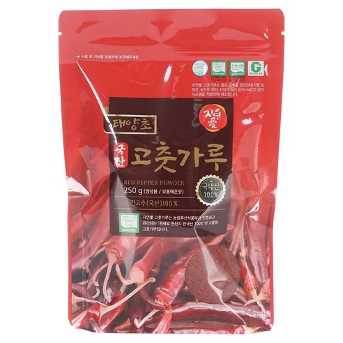 자연애고춧가루 태양초 고춧가루, 250g, 1개