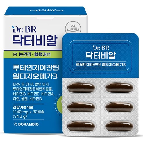 닥터비알 루테인지아잔틴 알티지 오메가3 34.2g, 1개, 30정