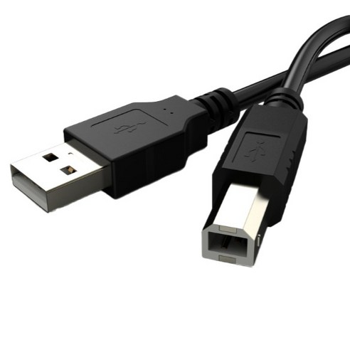 디옵텍 USB 2.0 A B 프린터 케이블 블랙 JUSTLINK-U2AB10BK, 1개, 1m
