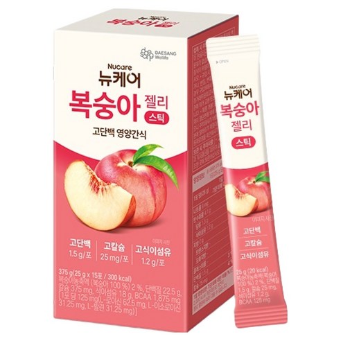 뉴케어 정품 복숭아 젤리 스틱 15p