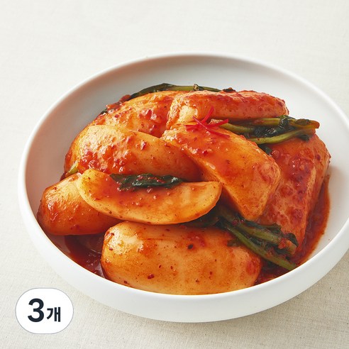 [로켓프레시] 모산김치 갓담근 총각김치, 3개, 1kg
