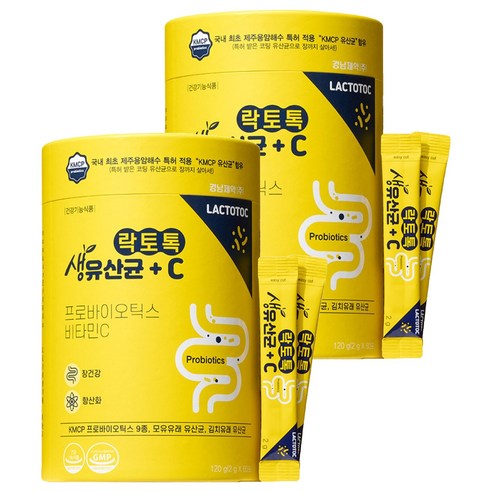 락토톡 생유산균 비타민C 60포, 120g, 2개