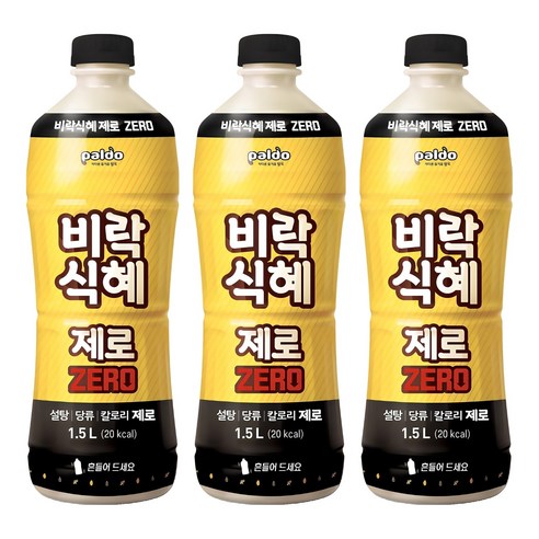 팔도 비락식혜 제로, 1.5L, 3개