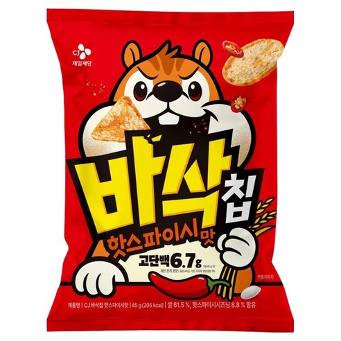 CJ 바삭칩 핫스파이시맛 고단백 쌀과자