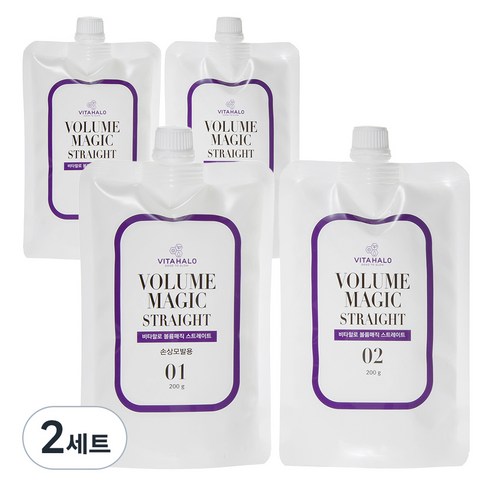 비타할로 볼륨매직 스트레이트 손상모발용 1제 200g+ 2제 200g