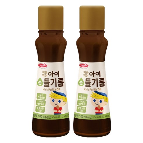 베베스트 처음먹는 순 아이 들기름, 들기름, 2개, 75ml