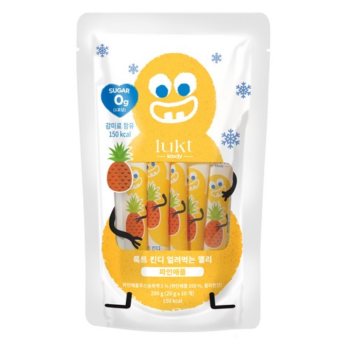 LUKT 킨디 얼려먹는 젤리 10p, 200g, 1개, 파인애플