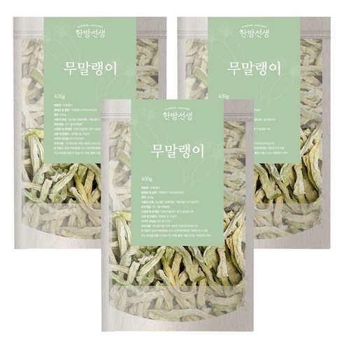 한방선생 국산 건 무말랭이, 3개, 400g
