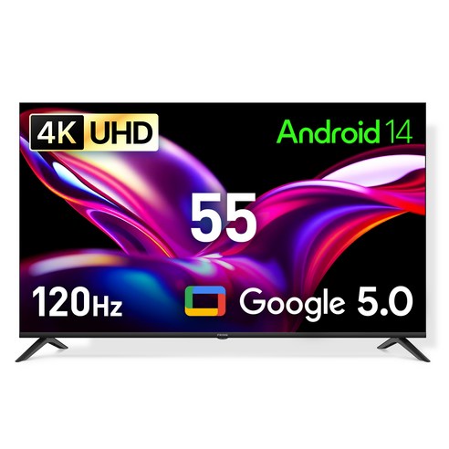 프리즘코리아 4K UHD 구글 5.0 AI DLG 120Hz 스마트TV