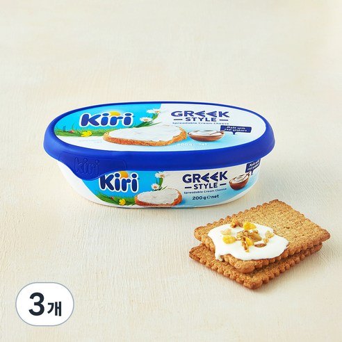 [로켓프레시] 끼리 그릭스타일 크림치즈, 200g, 1개입, 3개