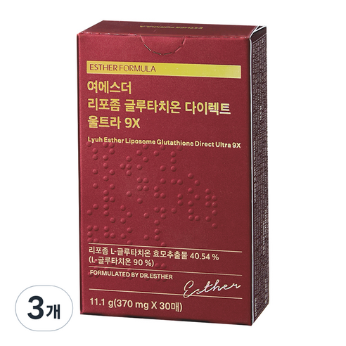 에스더포뮬러 여에스더 리포좀 글루타치온 다이렉트 울트라 9X, 3개, 30회분