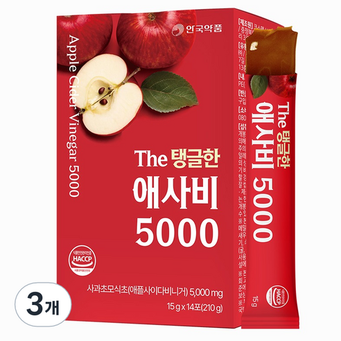 안국약품 The 탱글한 애사비 5000 14p, 3개, 210g