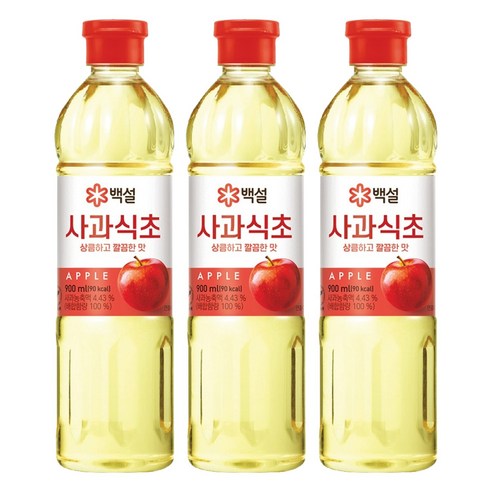 백설 사과식초, 900ml, 3개