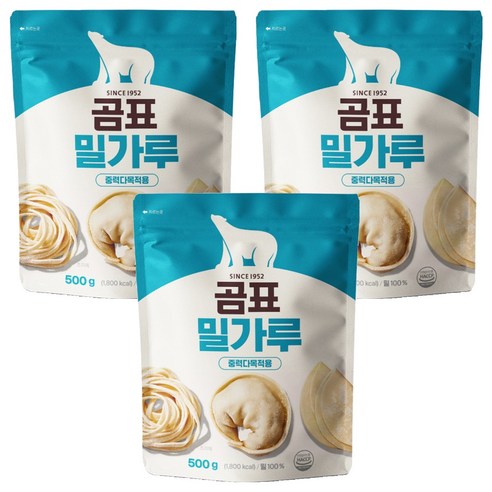 곰표 중력 다목정용 밀가루, 500g, 3개