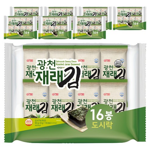 삼육김 광천 재래김 16p, 64g, 8개