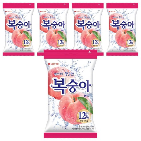 롯데웰푸드 복숭아 캔디