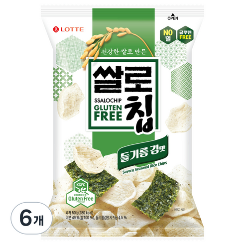 롯데웰푸드 쌀로칩 들기름 김맛