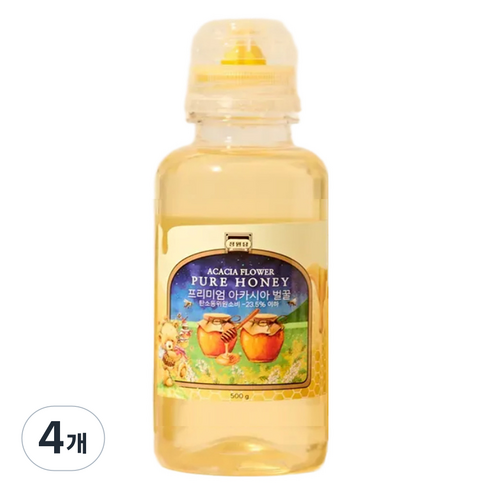 정원담 프리미엄 자연 아카시아 순수 벌 꿀, 4개, 500g