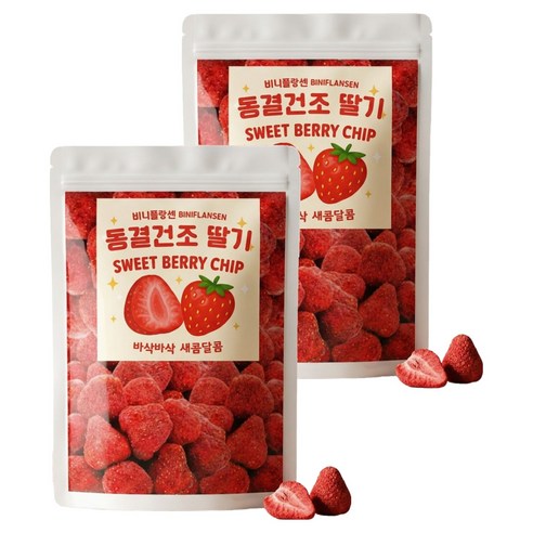비니플랑센 동결건조 딸기스윗베리칩, 110g, 2개