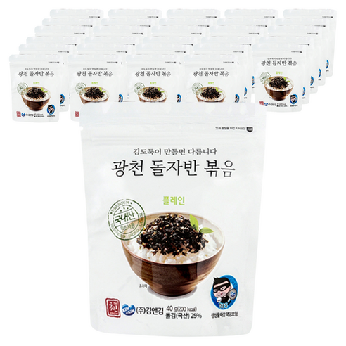더국민 광천돌자반 플레인, 40g, 32개