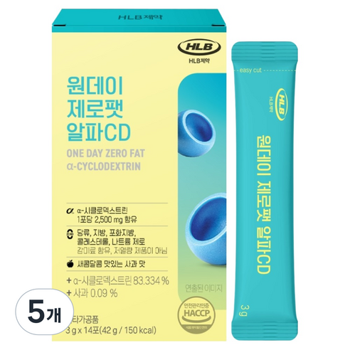 에이치엘비 원데이 제로팻 알파CD 14p, 42g, 5개